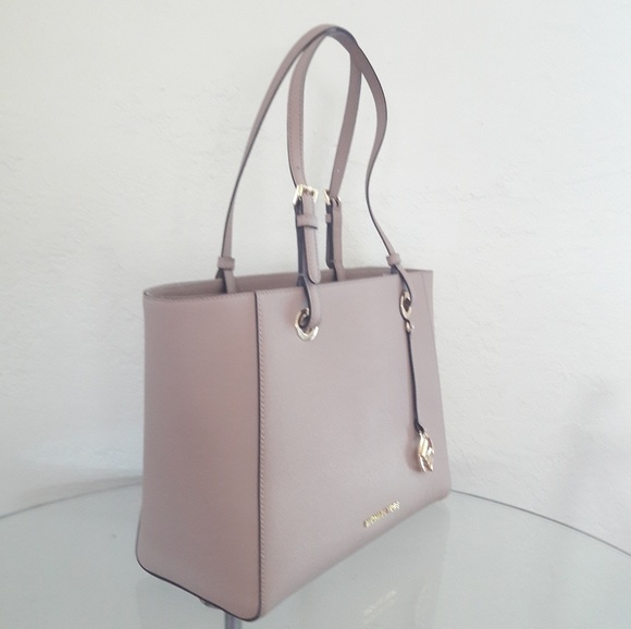 NWT MICHAEL KORS LEATHER WALSH TOTE SHOULDER BAG - Picture 3 of 8